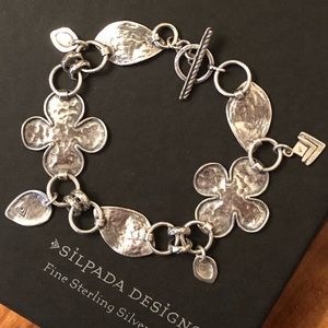 Vintage Silpada Sterling Silver Clover Leaf Bracelet B1705